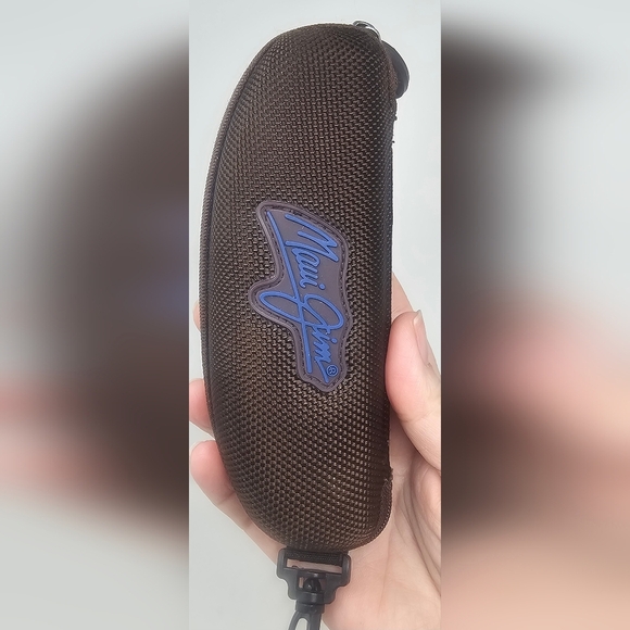 **$OLD**Maui Jim Hard Brown Sunglasses Glasses Zipper Clamshell Sport Clip - Picture 2 of 10